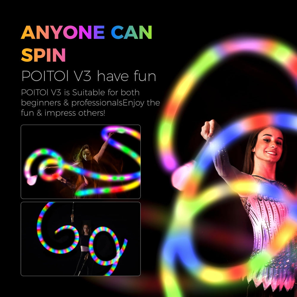 POITOI LED Poi Balls used for home practice and skill building