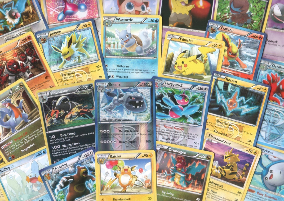 Pokemon 100-card assortment offers variety for collectors and casual play.
