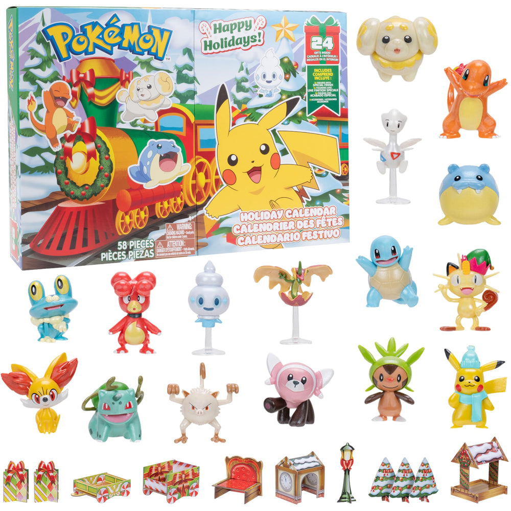 Pokémon 2025 Advent Calendar box showing daily surprise doors for kids