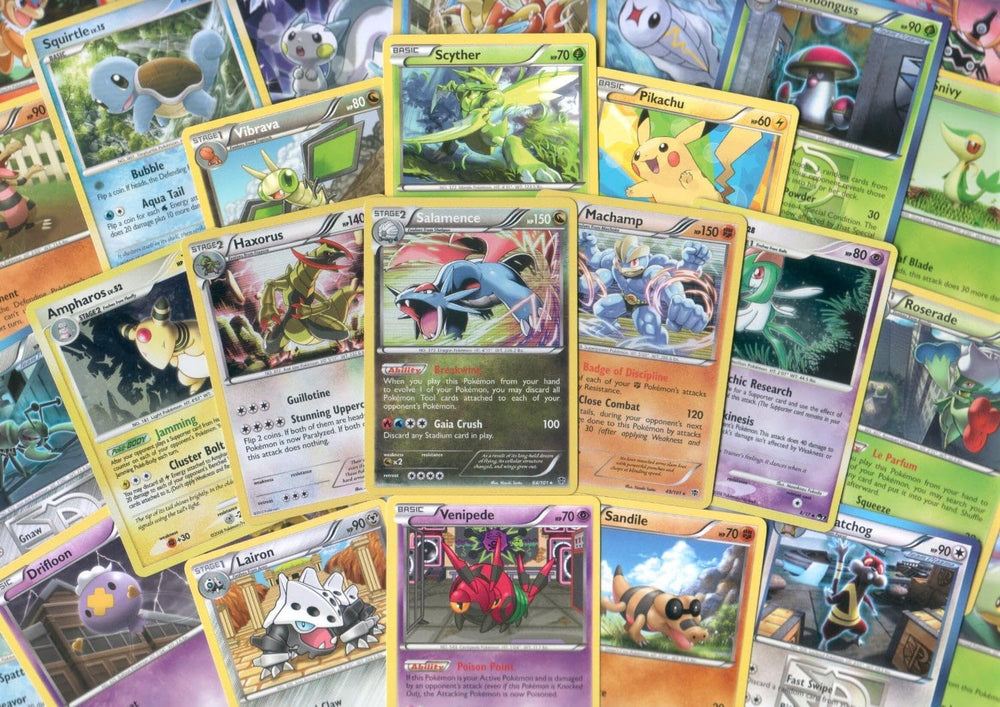 Pokémon 250-card assortment with rares and foils for collectors and players
