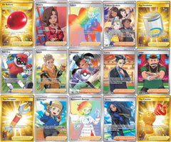 Pokémon five full art trainer cards bundle featuring a Secret Rare for standout collection
