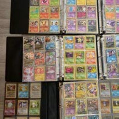 Pokemon 50 assorted cards spread showing variety for trading
