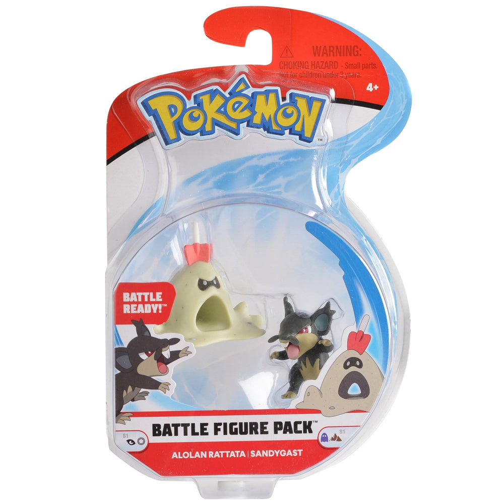 Pokémon 95003 Alolan Rattata 2in figure in a dynamic battle-ready pose for imaginative play.