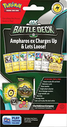 Pokémon Ampharos ex Battle Deck single-player playmat supports solo practice sessions