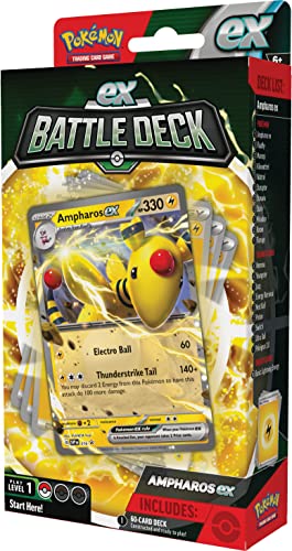 Pokémon Ampharos ex Battle Deck rule booklet guides new players through setup and rules