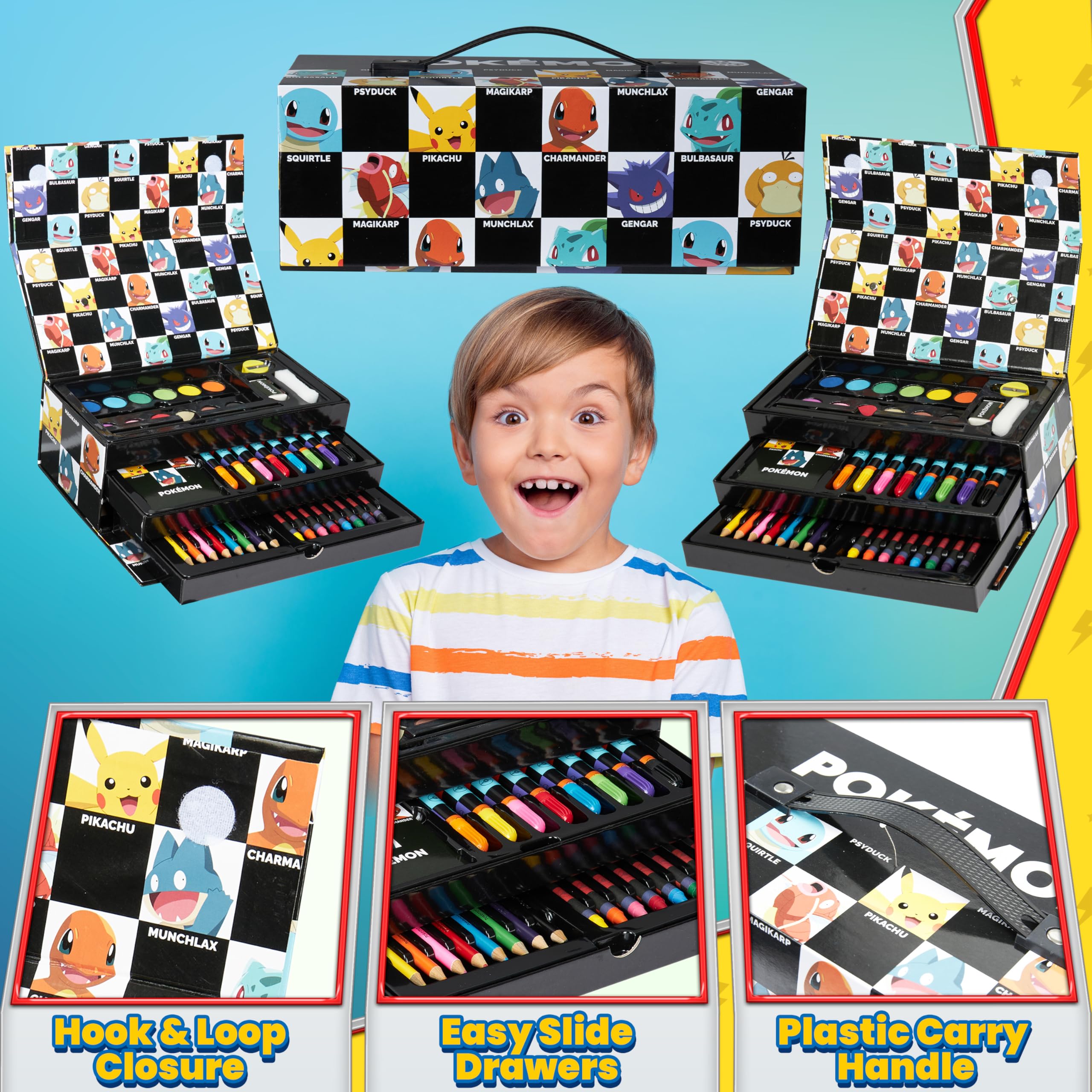 Pokémon color palette inspires imaginative drawing sessions.