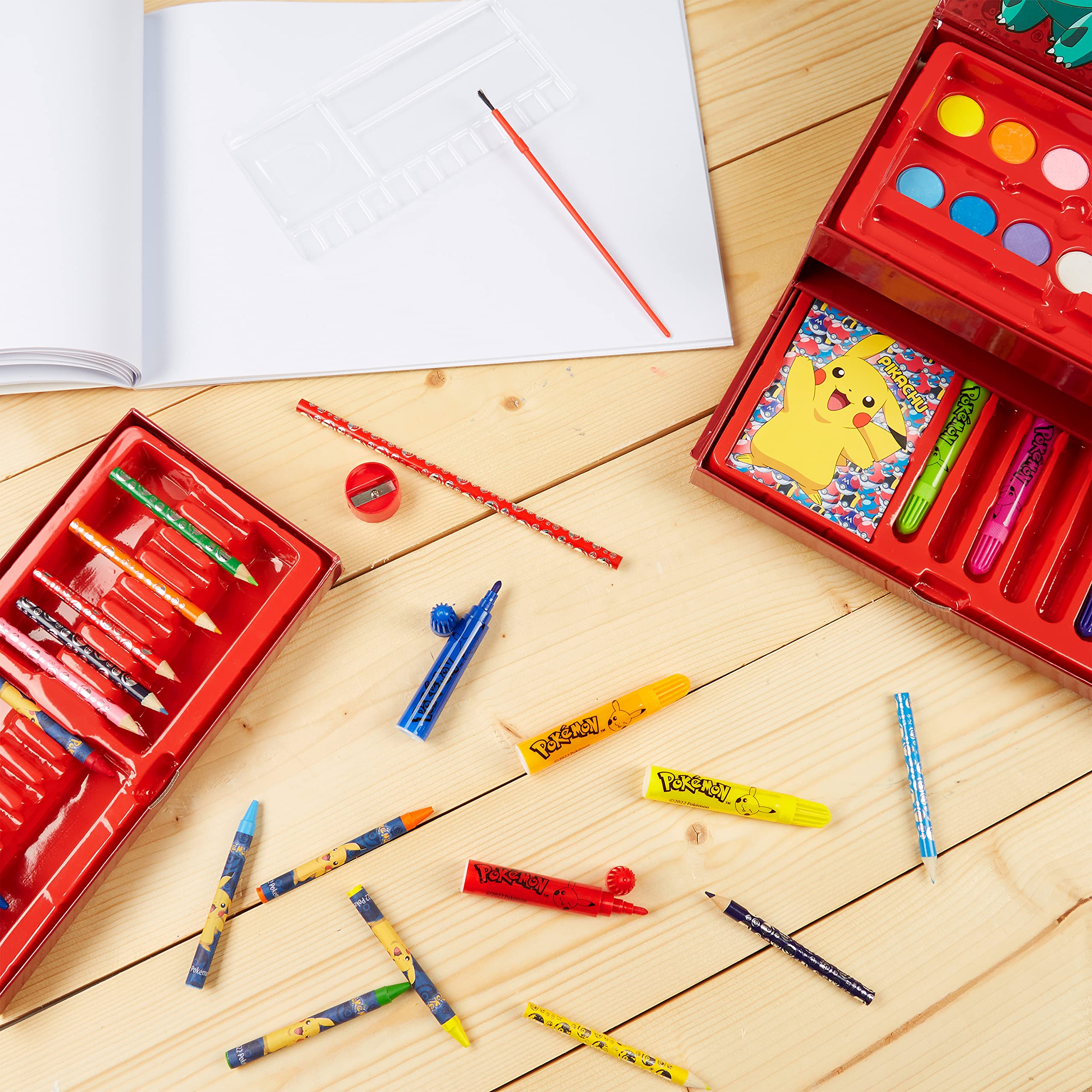 Pokémon Art Set colored pencils deliver precise lines for detailed Pikachu sketches.