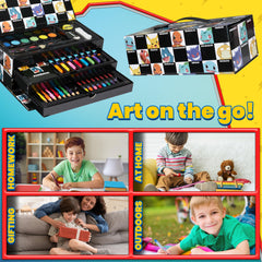 Pokémon markers, crayons, and pencils kit ideal for classroom or travel.