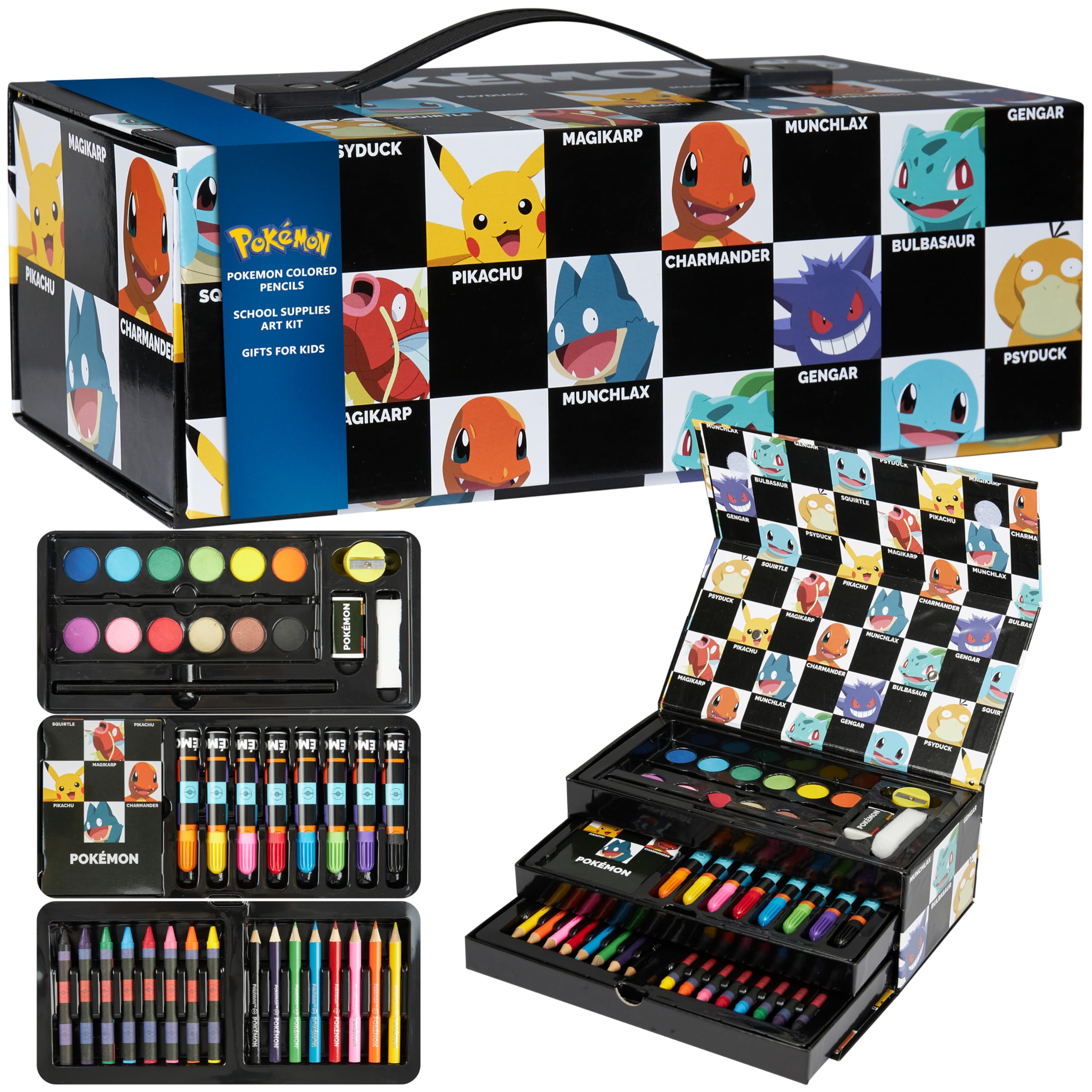 Pokémon art set with Pikachu case sparks portable creativity for kids.