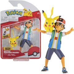 Pokémon Ash 4-5 inch figure with dynamic pose for imaginative battles.