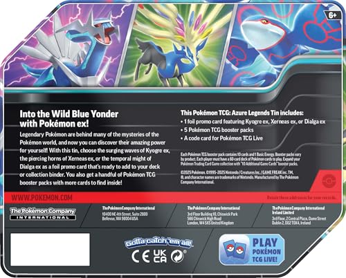 Pokémon Azure Legends Tin booster packs fuel new card collection and strategies.