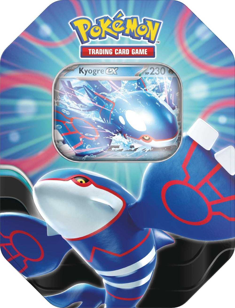 Pokémon Azure Legends Tin featuring Kyogre ex foil promo for your collection or deck
