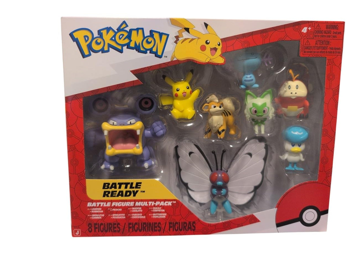 pokémon battle figure 8 pack pikachu figure for pretend battles and display