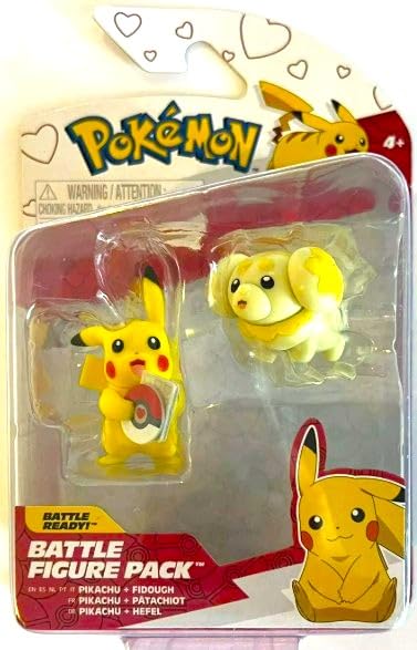 Pokémon Battle Ready Pikachu and Fidough 2-pack display-ready figures for gifting and play