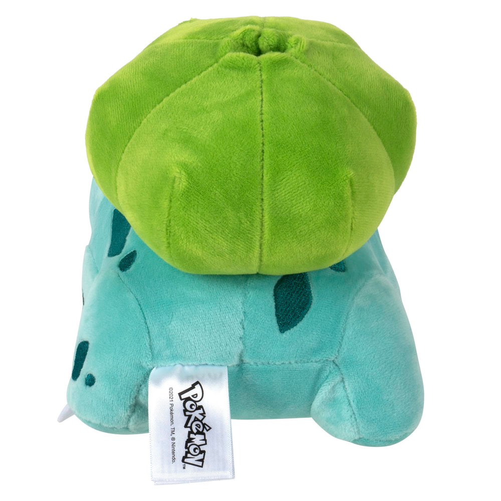 Pokémon Bulbasaur plush stitching detail emphasizes durable, kid-friendly construction