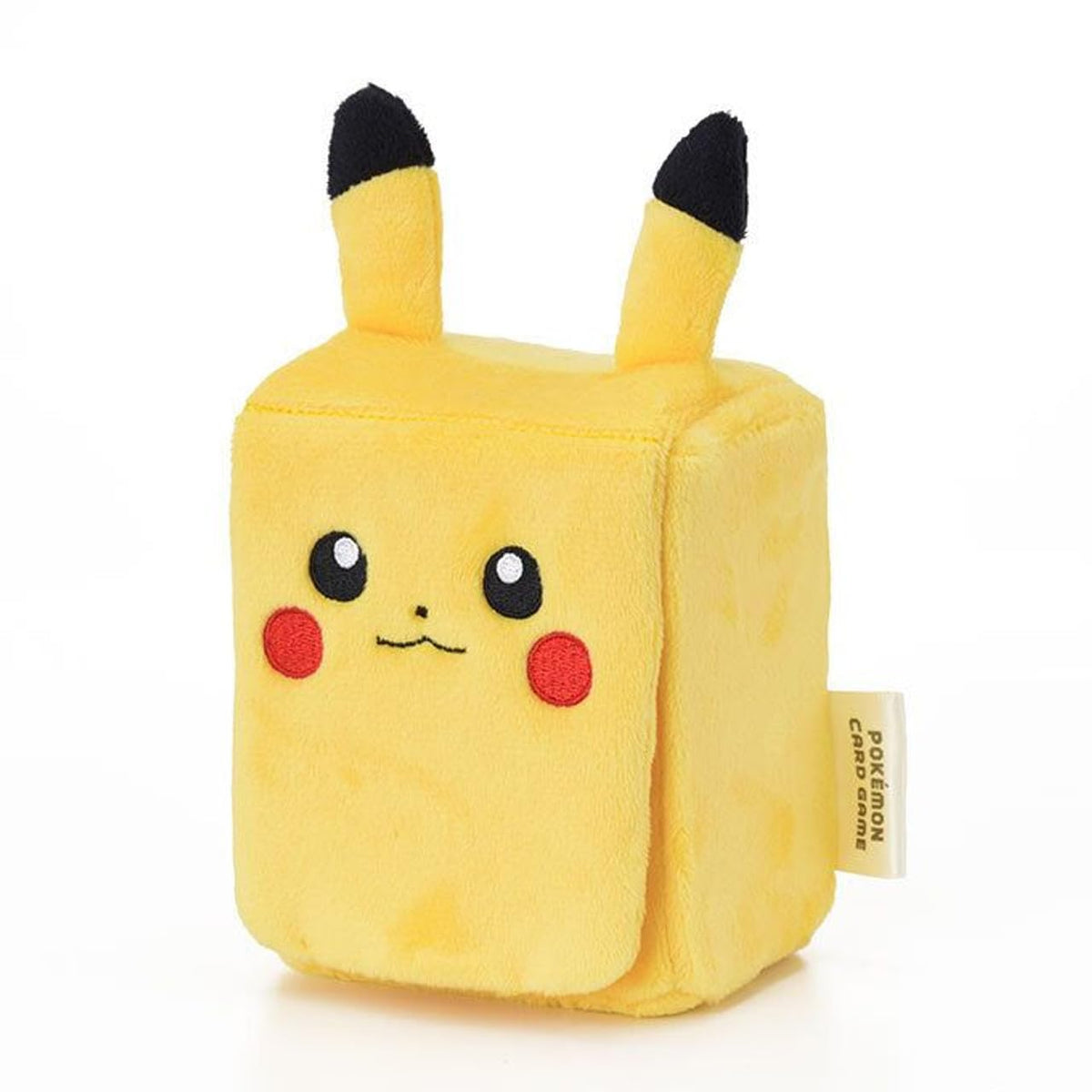 Pokémon Scarlet & Violet Pikachu plush deck case keeps cards safe and organized on the go.