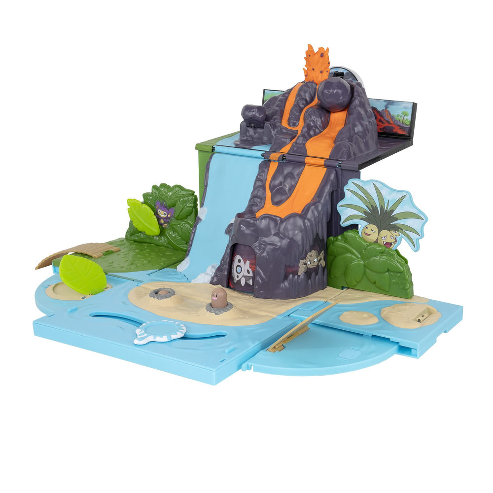 Pokémon Carry N Go Volcano Playset battle launchers for pretend battles.