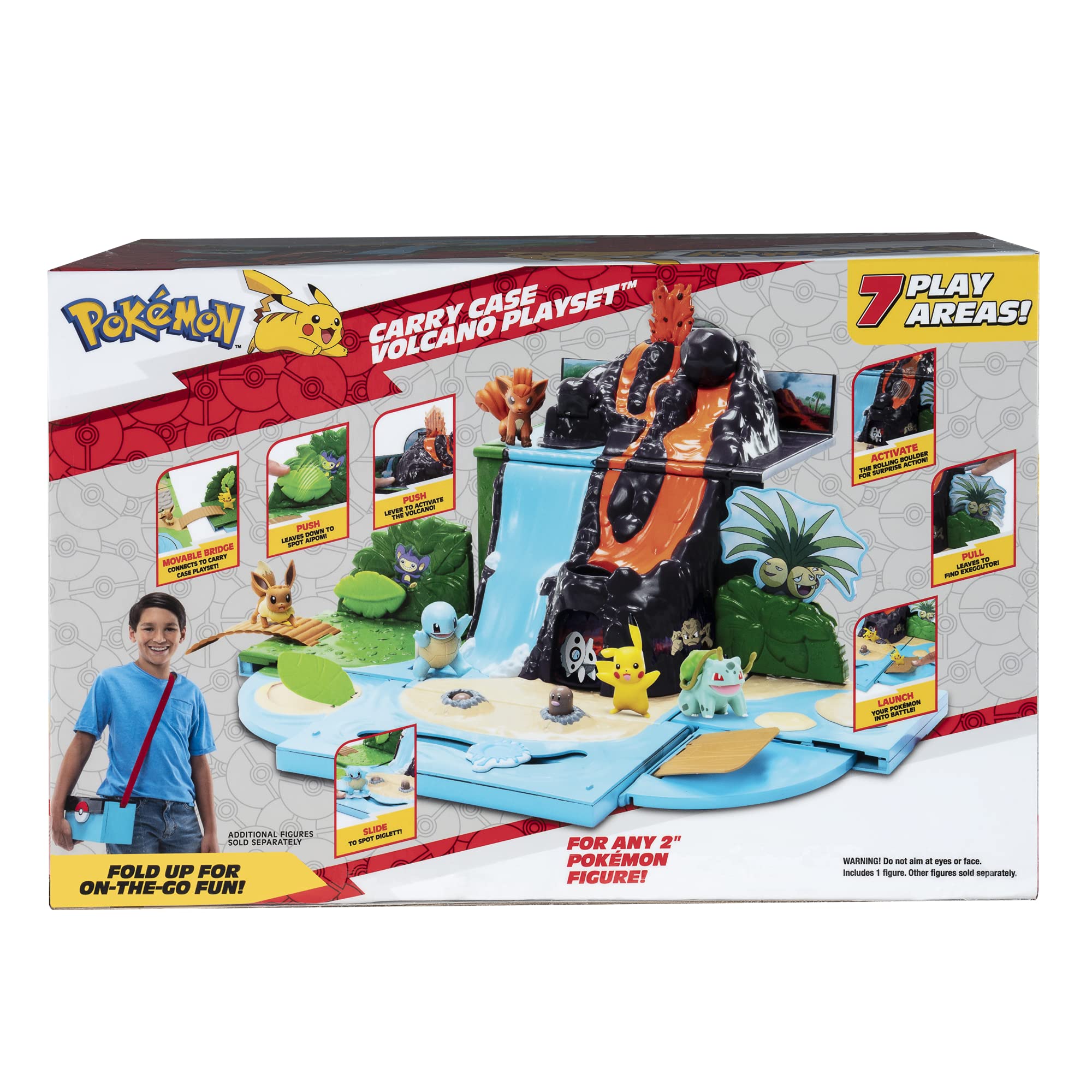 Pokémon Carry N Go Volcano Playset with Bulbasaur for imaginative play.