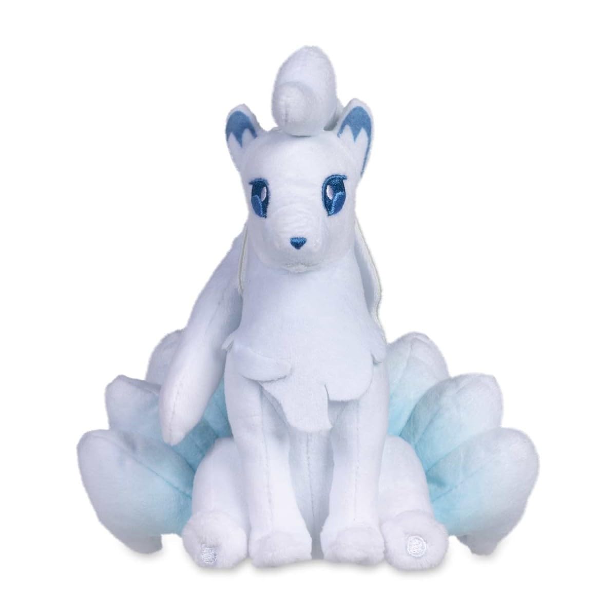 Alolan Ninetales Sitting Cuties Plush side view highlights compact display size.
