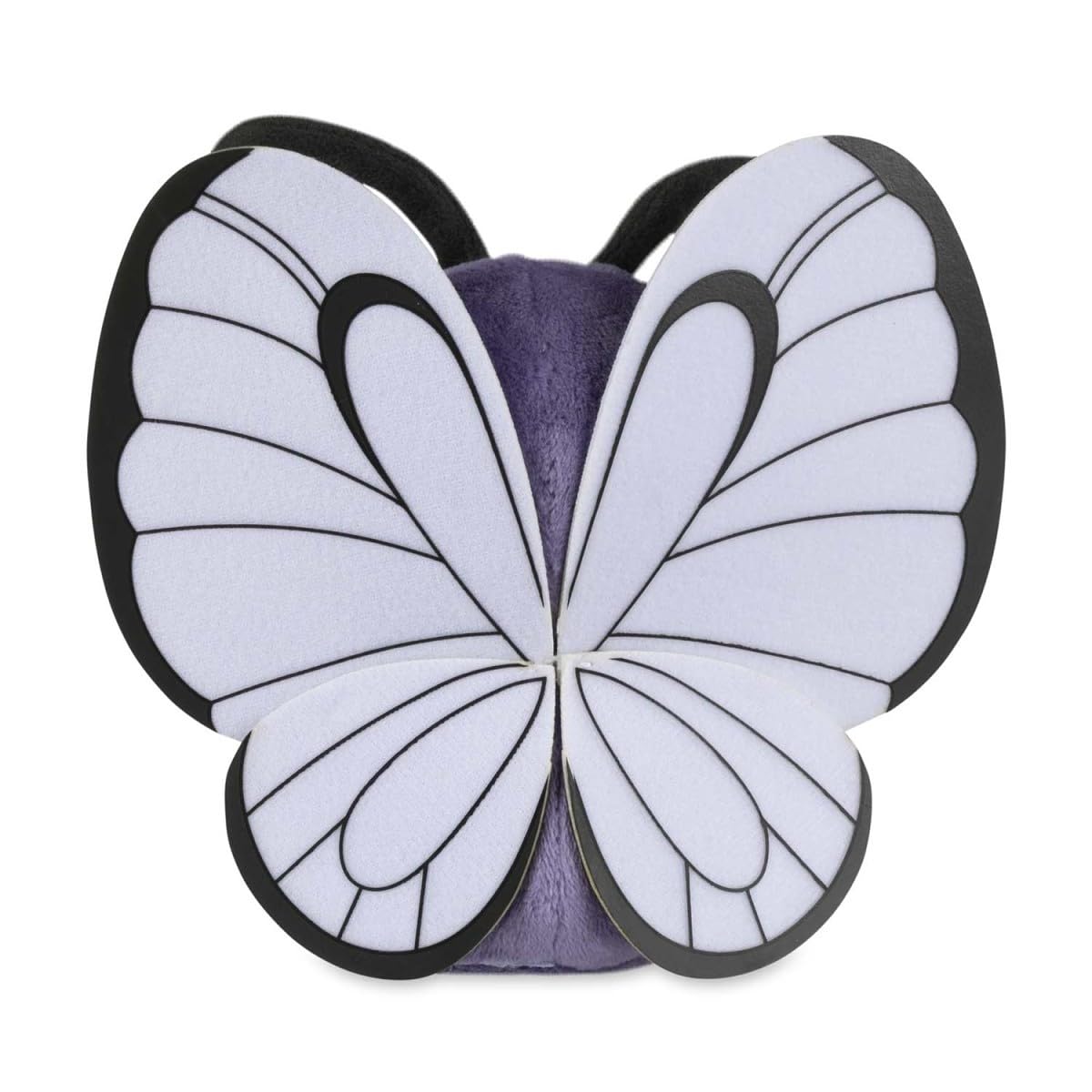 Pokémon Center Butterfree Sitting Cuties Plush textured polyester for soft, upright decor.