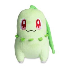 Chikorita plush full view with compact size for desk or shelf display.
