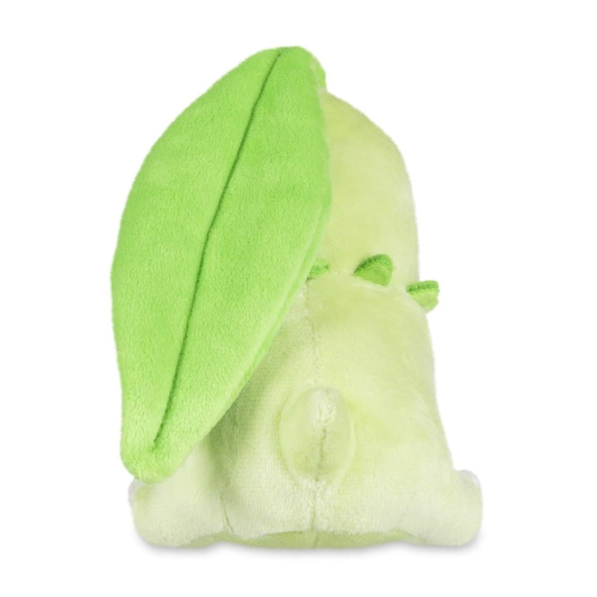 Pokémon Center Chikorita Sitting Cuties Plush is hand wash only for easy care.