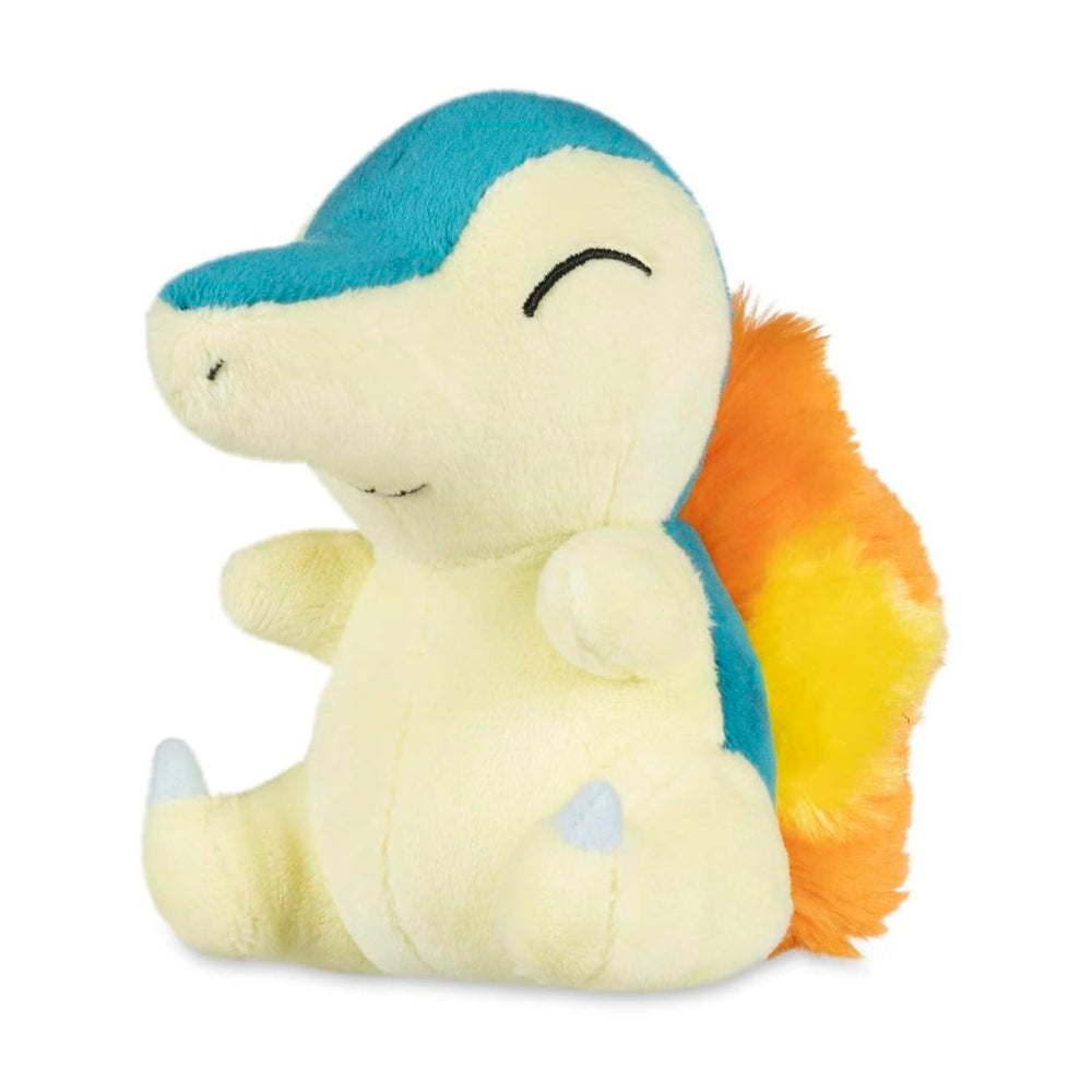 Pokémon Center Cyndaquil Sitting Cuties Plush full view, weighted to sit upright.