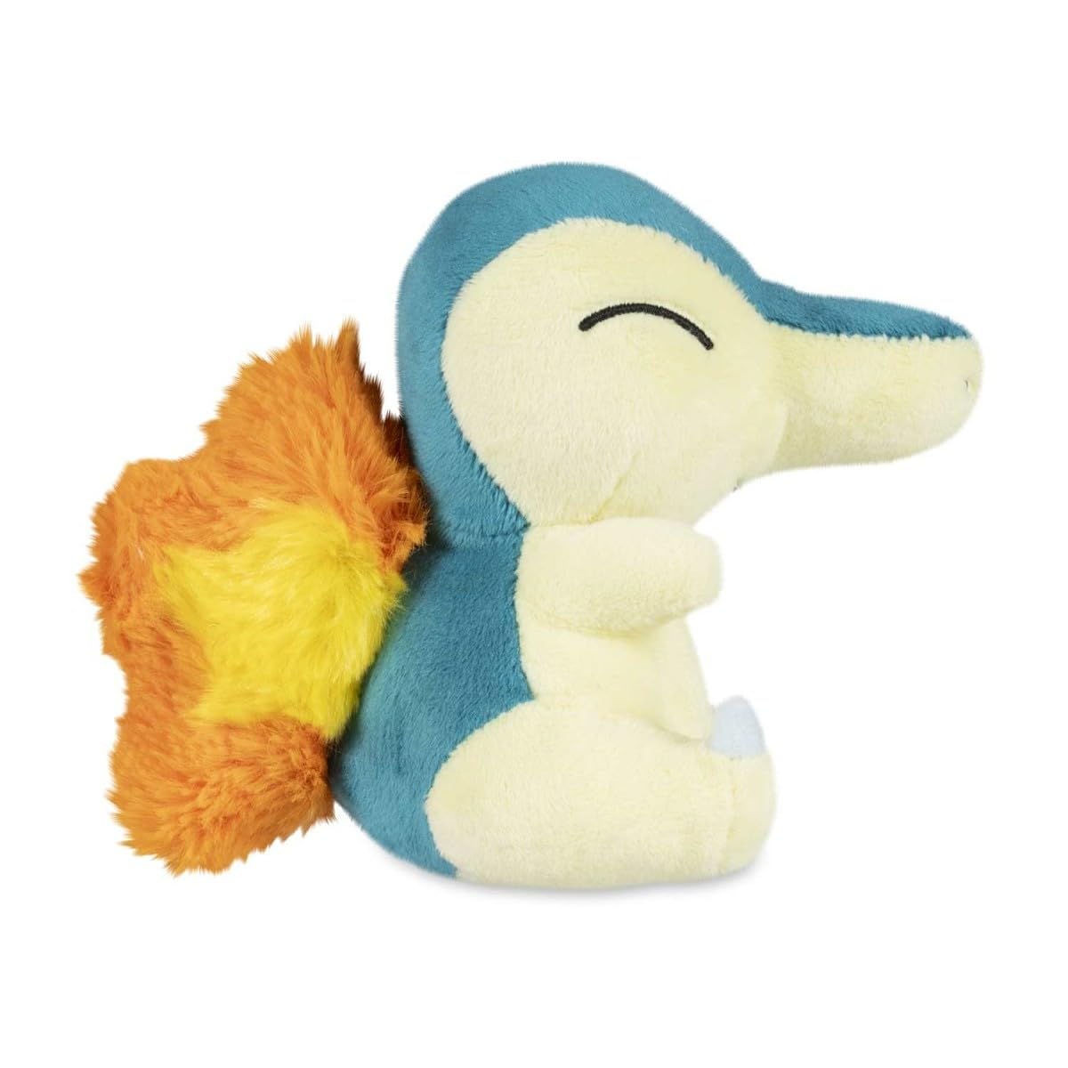 Pokémon Center Cyndaquil Sitting Cuties Plush on desk, ready to brighten space.