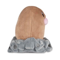 Pokemon Center Diglett Sitting Cuties Plush on a desk charming desk companion