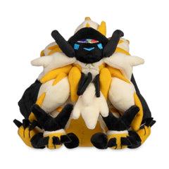 Pokémon Center Dusk Mane Necrozma plush side angle, sits on shelves.