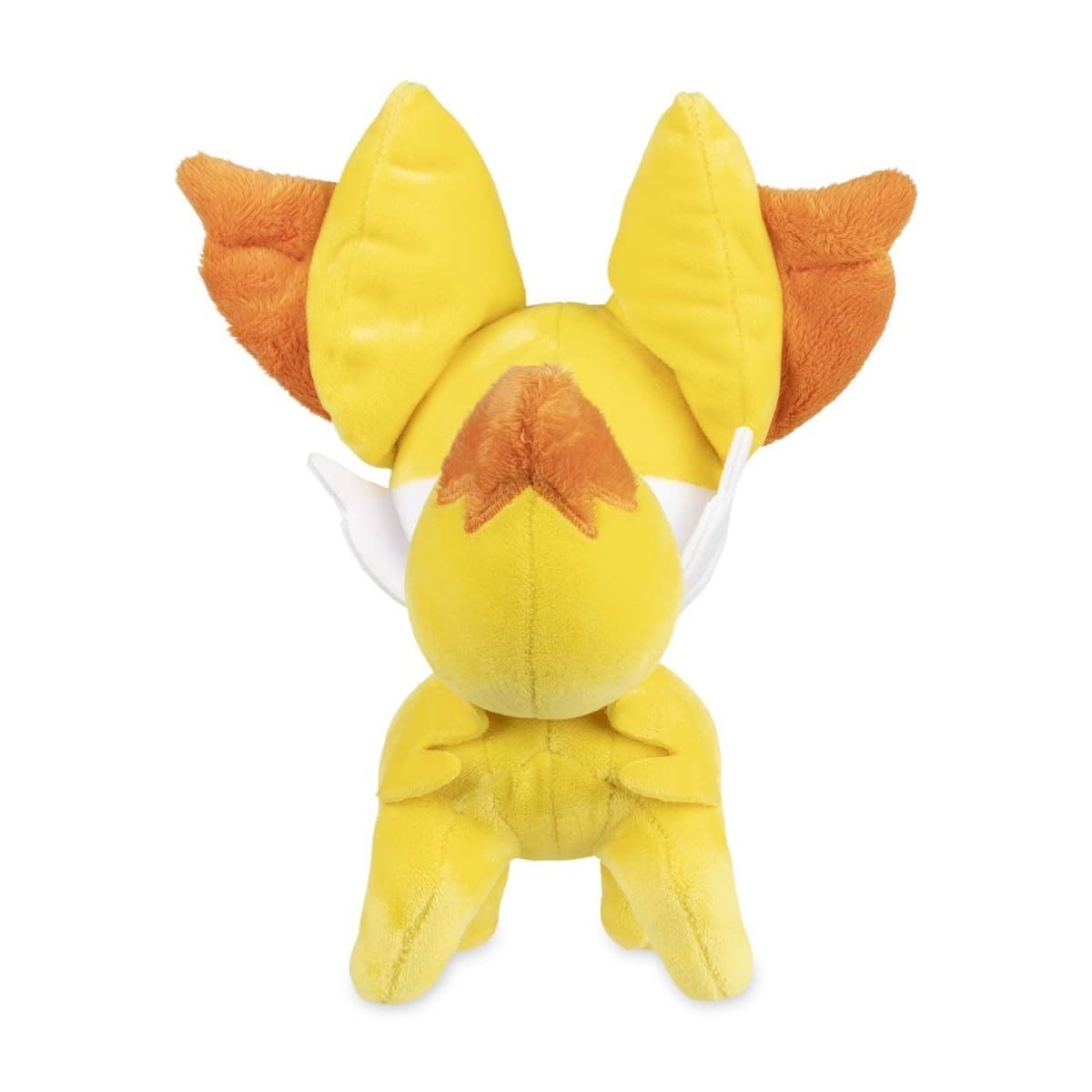 Pokemon Center Fennekin plush measures 9 inches, fits on shelves or laps.