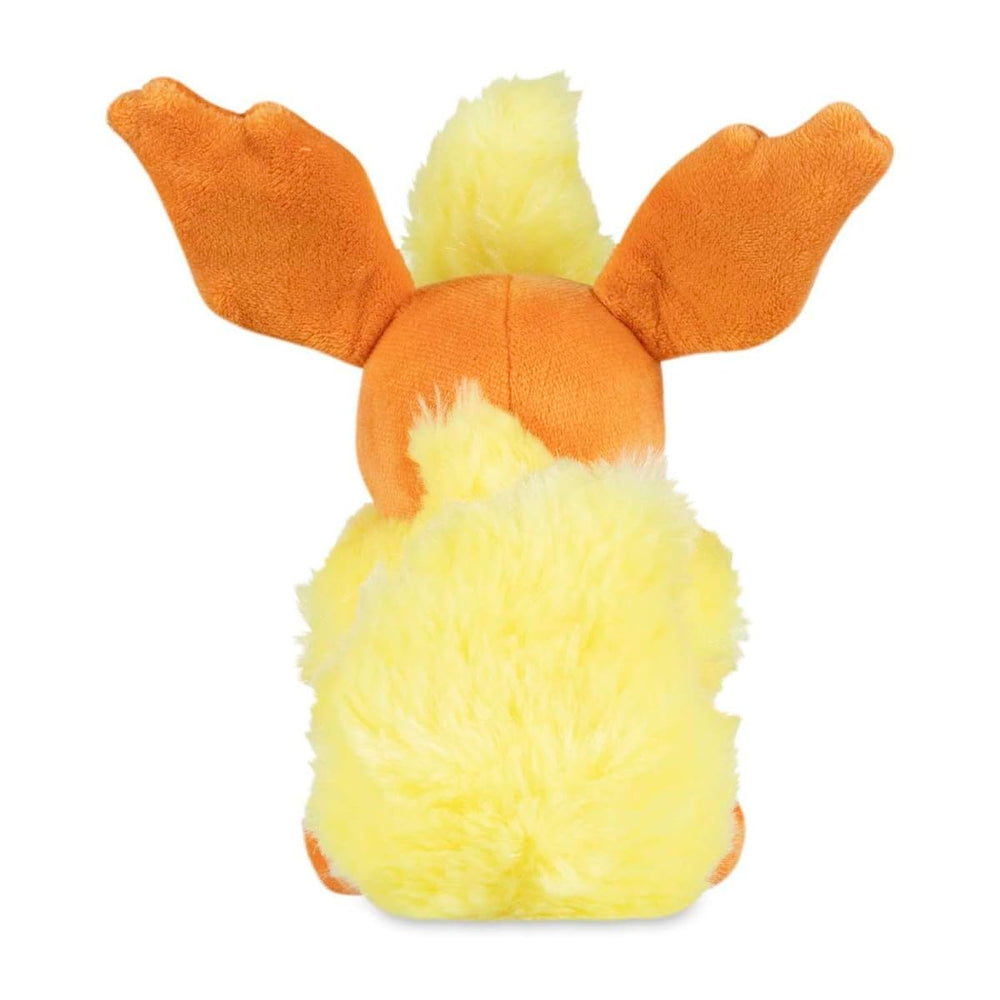 Pokémon Center Flareon Plush care instructions, surface wash to maintain color.