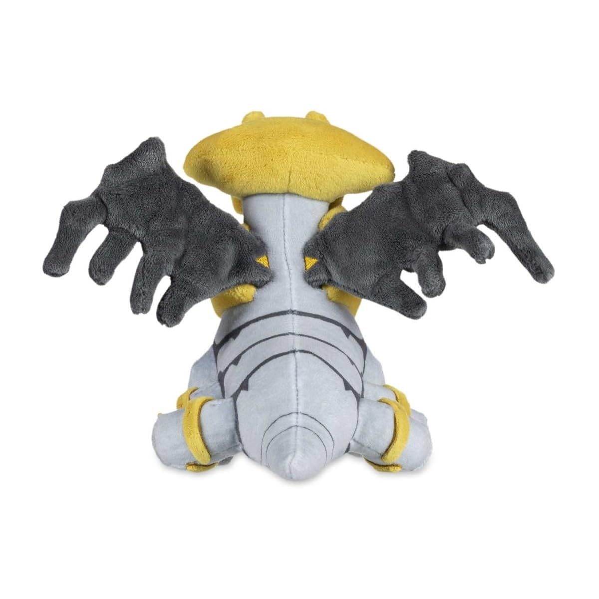 Pokémon Center Giratina Altered Forme Plush weighted design supports easy upright display.
