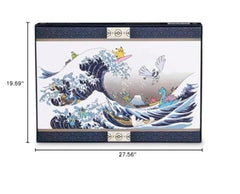 Pokémon Center Great Wave assembled size shown at 19.69 by 27.56 inches