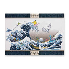 Pokémon Center Great Wave sea scene puzzle showcases dynamic water and characters