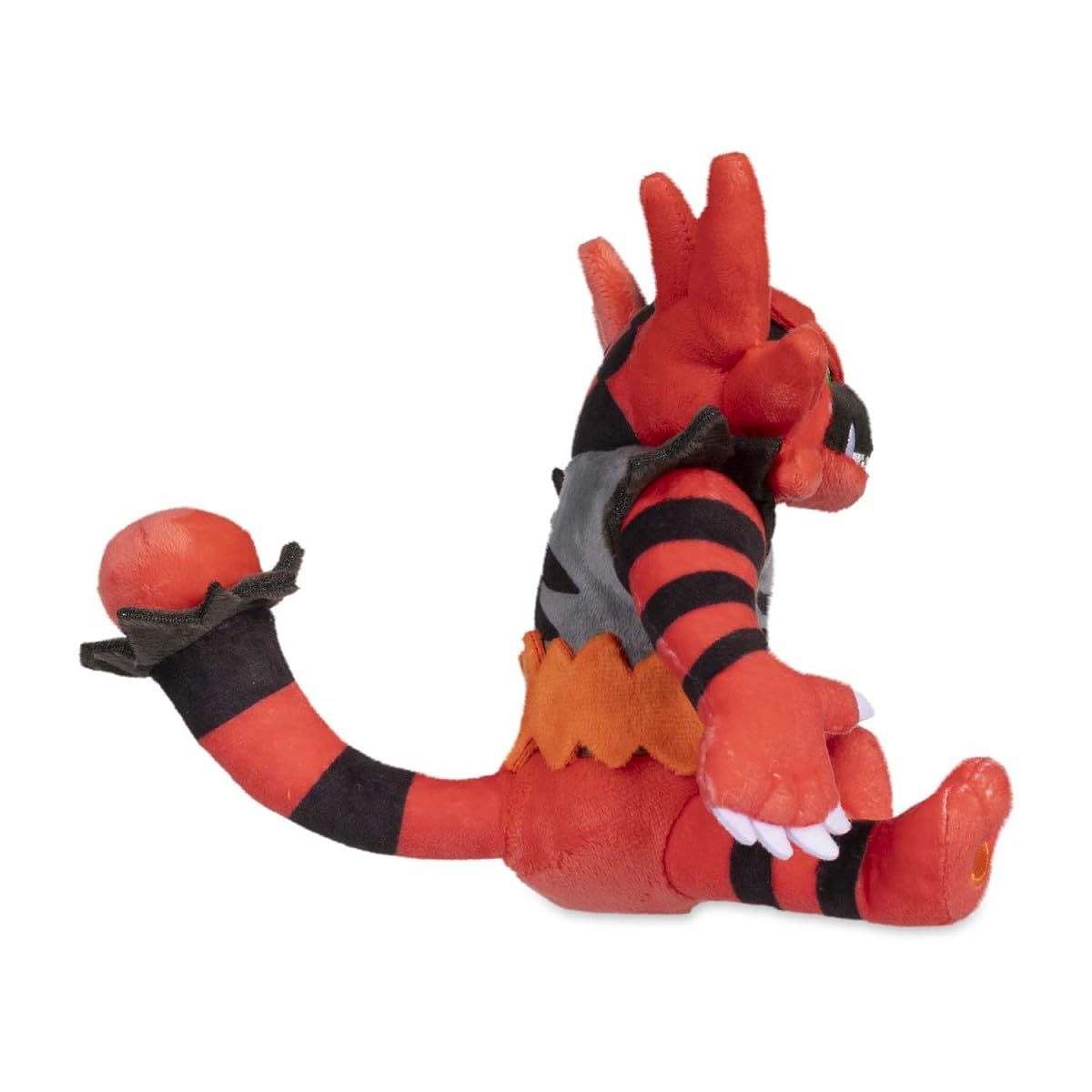 Incineroar Sitting Cuties plush features soft fabric for a cozy desk buddy.