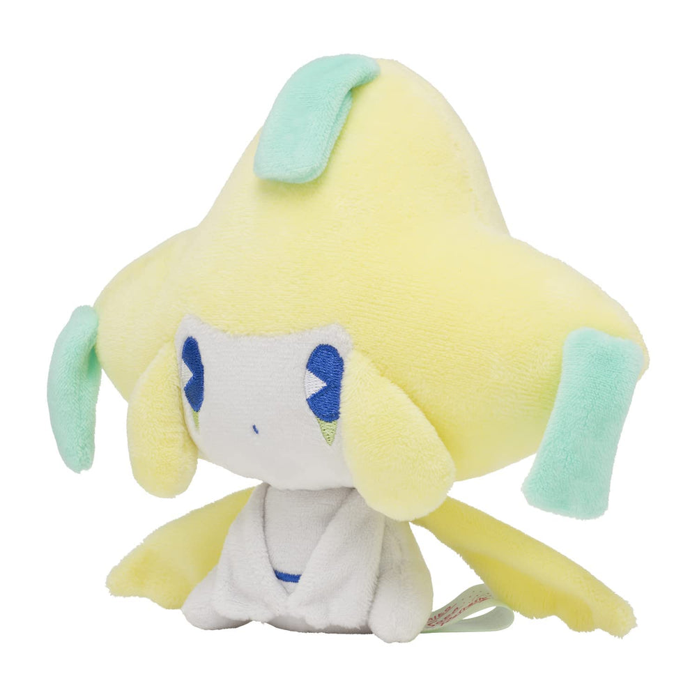 Pokemon Center Jirachi Soda Pop Plush close-up; vivid colors and embroidered eyes evoke nostalgia.