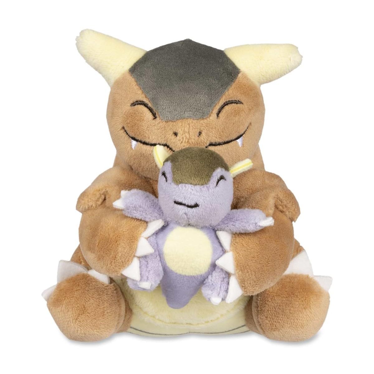 Kangaskhan plush smile close-up, cheerful everyday buddy for bags and keys.