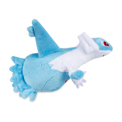 Detail shot of Latios Sitting Cuties plush textures and microbeads for stability.