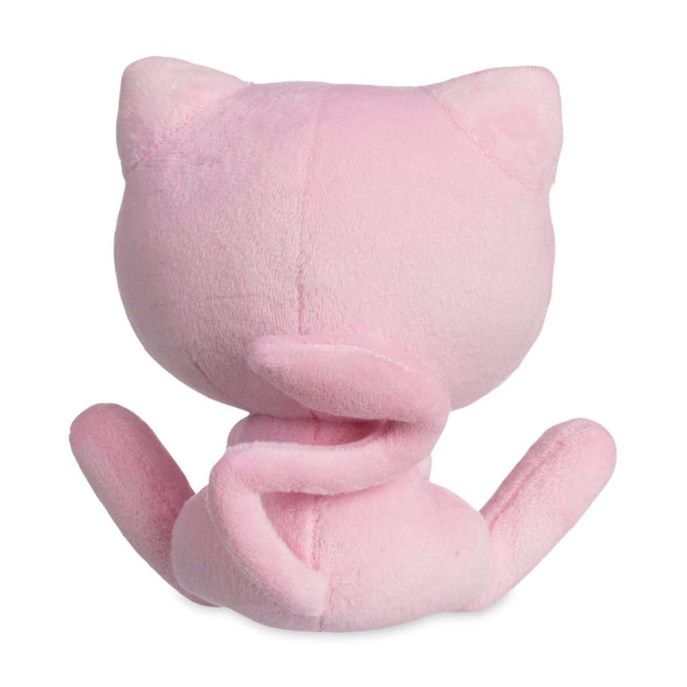 Pokemon Center Mew Soda Pop Plush care instructions shot highlights surface wash guidance for easy cleaning.