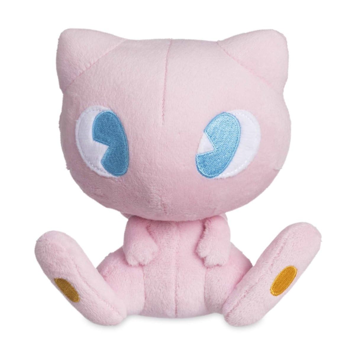 Pokemon Center Mew Soda Pop Plush side view highlights soft texture and collectible charm for fans.