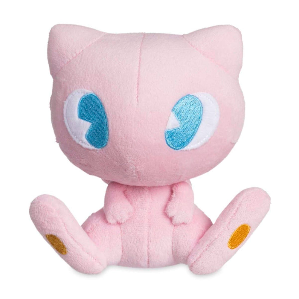 Pokemon Center Mew Soda Pop Plush side view highlights soft texture and collectible charm for fans.