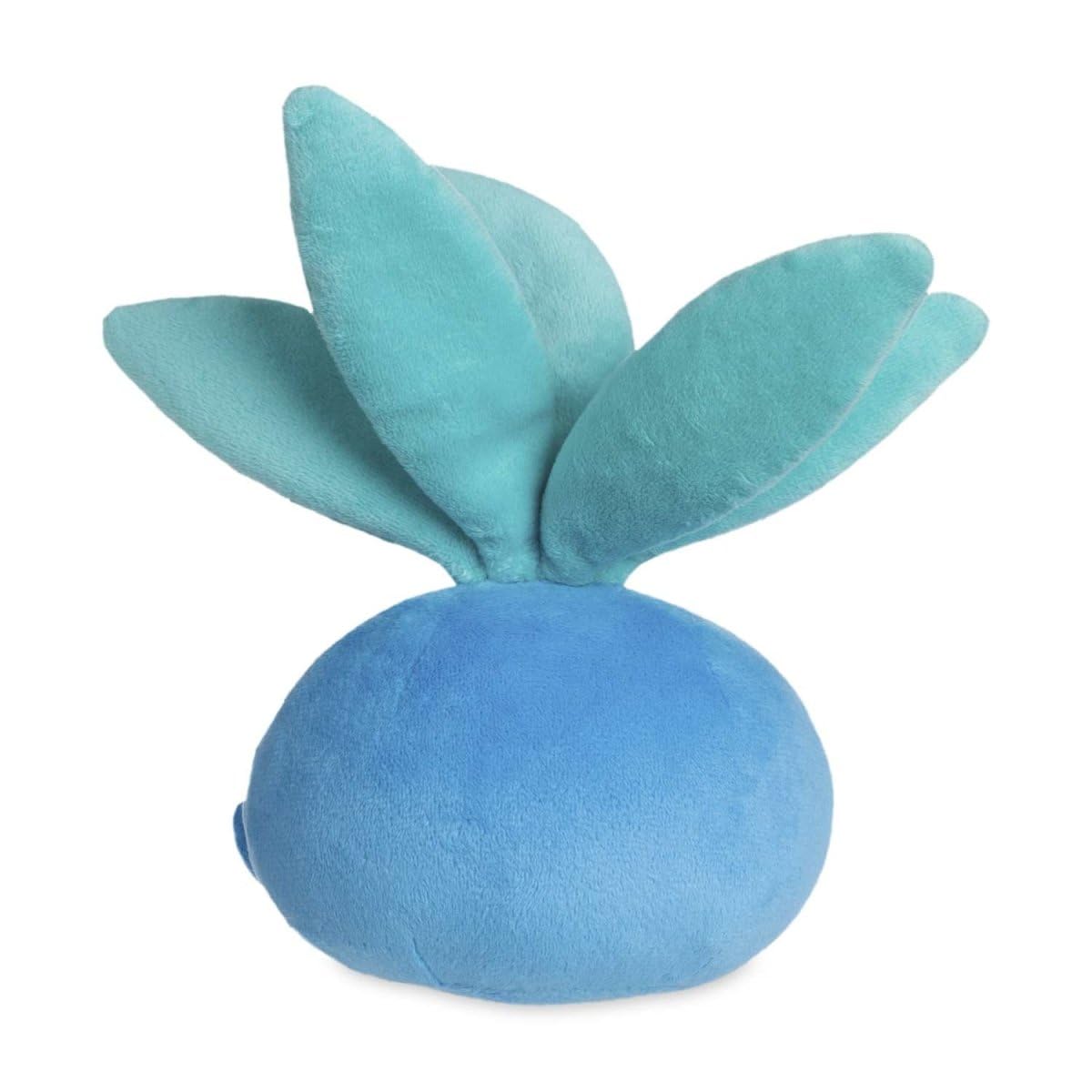 Pokemon Center Oddish Soda Pop Plush close-up of eyes showcases charm.