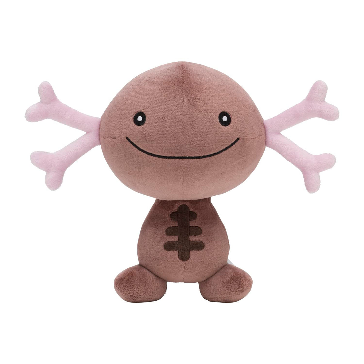 Pokémon Center 8-inch Paldea Wooper plush cuddling pose, ideal for display and hugs