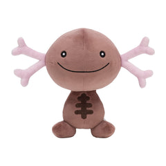 Pokémon Center 8-inch Paldea Wooper plush cuddling pose, ideal for display and hugs