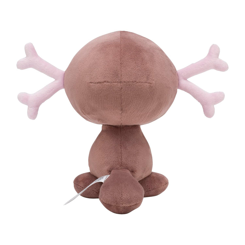 Paldea Wooper 8-inch plush from Pokémon Center on a shelf display