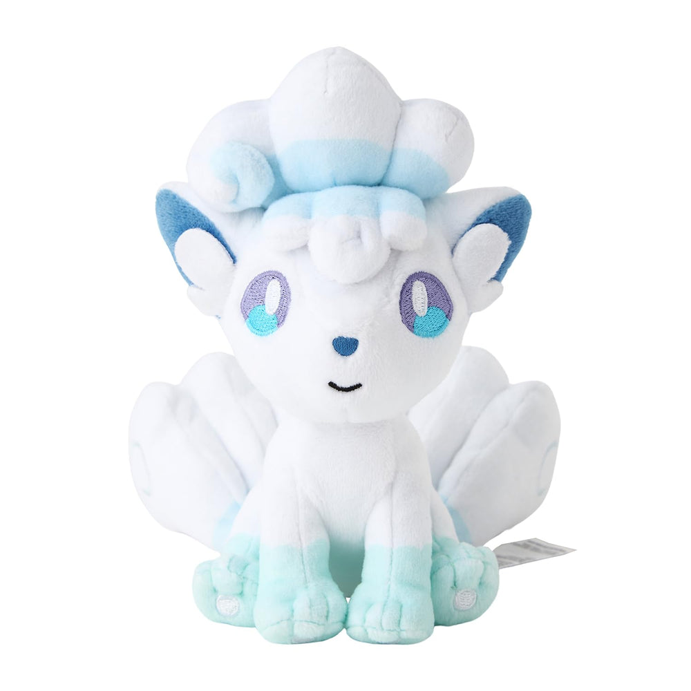 Pokémon Center A037 Plush Fit Vulpix Alola Form, front view, ideal for display
