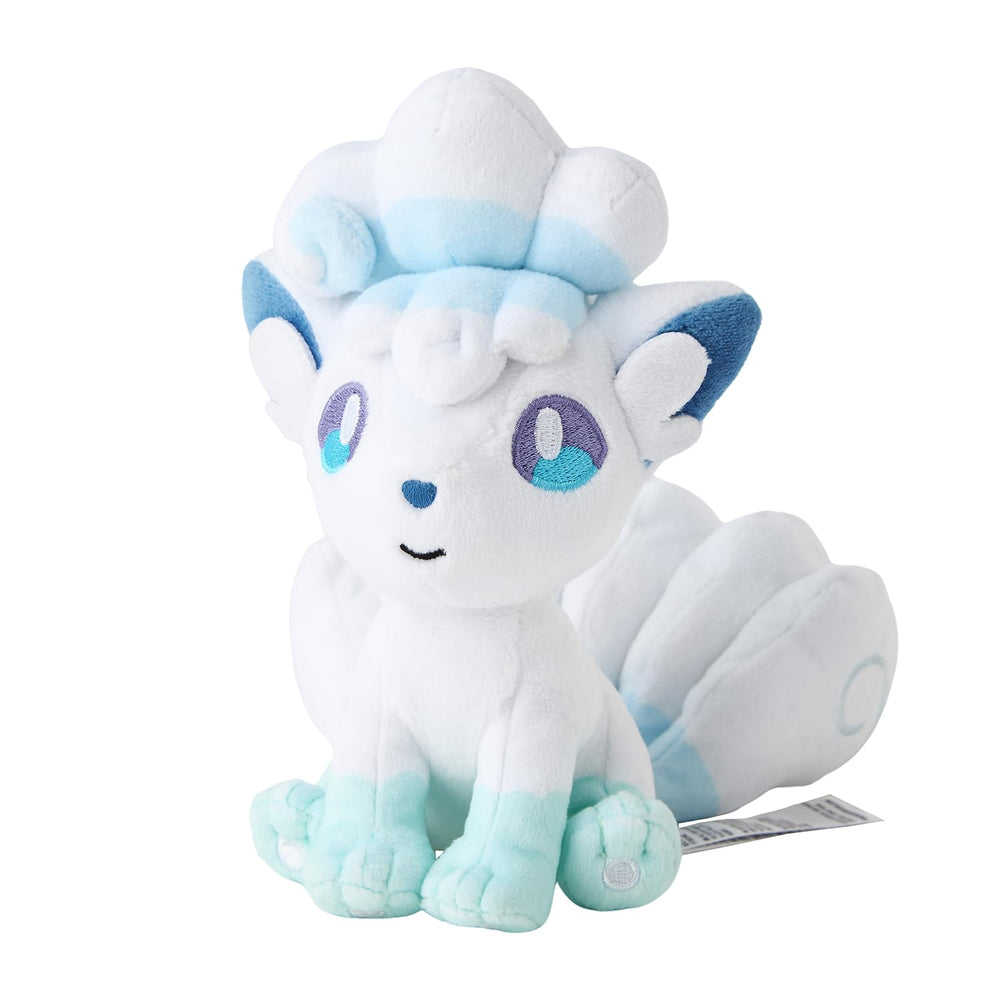 Pokémon Center A037 Plush Fit Vulpix Alola Form, side view, perfect on shelves