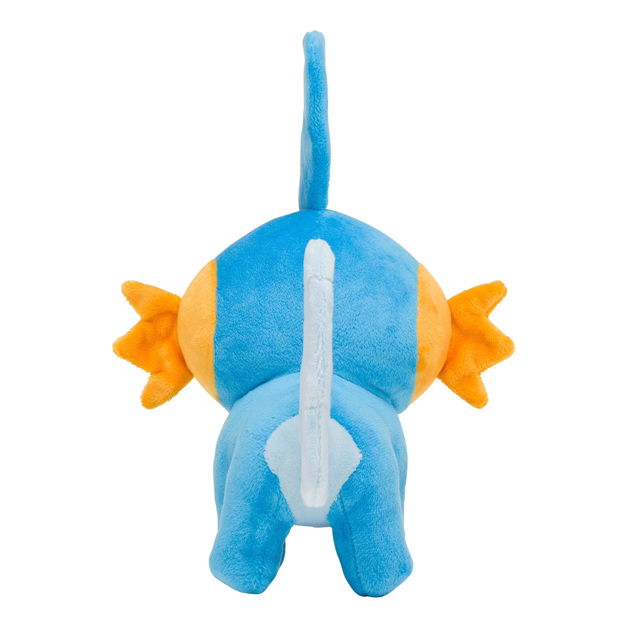 Pokemon Center Mudkip plush stitching details, durable seams for long-lasting play.