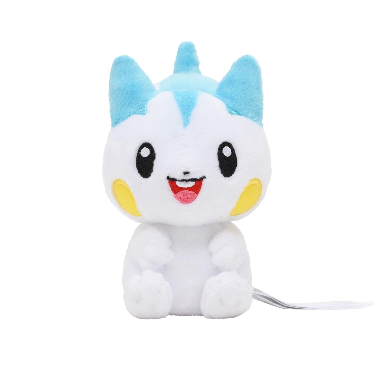 Close-up view of Pokémon Center Pachirisu plush highlighting soft fur and charm.